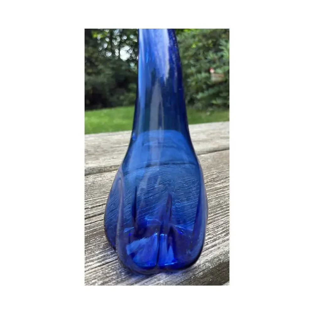 Persian handblown cobalt blue tear catcher